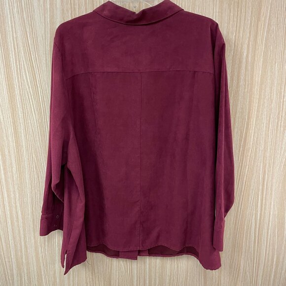 Catherines red faux suede top size 26/28WP - Picture 4 of 4